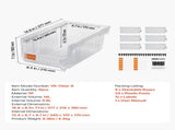 Plastic Stackable Bins, 37.7 x 21.5 x 18 cm , Plastic Containers for Organizing & V952-DDWLX6GZ14LTCARKA001V0