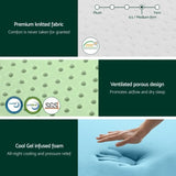 Giselle 20cm Memory Foam Mattress Green Tea Queen FOAM-C-MFM-PURE-H20-Q