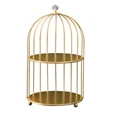 Cosmetics Iron Storage Rack Antique Bird Cage Jewelry Holder Dessert Cupcake Stand Necklace Earring V1192-AZ-W-10970