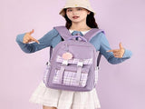 Girls School Student School Bag Outdoor - Youth school bag - - Pink - Luxury V1188-MS101-02744-1