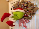 Christmas Thief Stole Wreath Christmas Decorations Christmas Burlap Garland for Doors Windows and V1294-YM0523-10317438