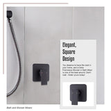 Shower Bath Mixer Tap Bathroom WATERMARK Approved - Electroplated Matte Black V63-827891