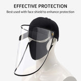 10X Outdoor Protection Hat Anti-Fog Pollution Dust Protective Cap Full Face HD Shield Cover Adult HATADULTBLKX10