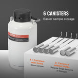 VEVOR Liquid Nitrogen Tank, 3 L Aluminum Alloy Liquid Nitrogen Container, LN2 Tank Dewar with 6 V952-CZXYDG3L0000R0BDWV0