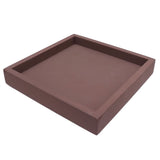 Indoor Planting Tray Anti Slip Bottom Plastic Plate Coffee 1Pack 8.9x8.9x1.4in V1369-AZ3-W-15956