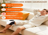 Cordless 360&deg Knee Massager 3 Intensity Levels, Comfortable Wrap Design for Athletes, Seniors & V1107-KNEE MASSAGER