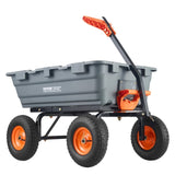 Dump Cart, Poly Garden Dump Cart with Easy to Assemble Steel Frame, Dump Wagon with 2-in-1 V952-SLZXTC1200B0XEEV4V0