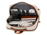 Beige Minimalist USB Charging Laptop Backpack - Elegant and Spacious Travel Bag V888-ELOSUNG12956