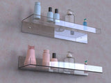 acrylic Shelves for Bedroom Hanging Aesthetic Bathroom Shelves Wall Mounted Clear Kid Bookshelf 4PCS V1369-AZ3-W-01920