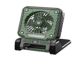 Solar & USB Rechargeable Camping Fan with LED Light - Portable Power Bank, 180&deg Collapsible V888-ELOSUNG35711