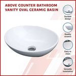 Above Counter Bathroom Vanity Oval Ceramic Basin V63-784995