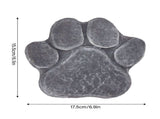 Dog Pawprint Memorial Stone DIY Lettering Dog Grave Marker Pet Monument for Outdoor Lawn Patio Rock V1369-AZ3-W-15531
