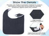 10 Pack Premium Adult Bib, Clothing Protectors for Adults 9.06 X 6.3 Inch Washable Adult Bibs for V1369-AZ3-W-18883