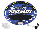 Towable Tube for Boating, 1-2 Riders Inflatable Boat Tubes and Towables, 340 lbs, 51.8" Round Water V952-CQTLPDYX2R00WRC12V0