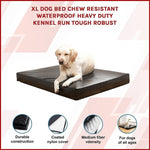 XL Dog Bed Chew Resistant Waterproof Heavy Duty Kennel Run Tough Robust V63-844501