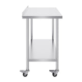 24 x 48 x 40 Inch Stainless Steel Work Table, Commercial Food Prep Worktable with Casters, Heavy V952-CFBXGGZTLCDJOVC8PV0