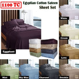 Ramesses 1100TC Egyptian Cotton Sateen Sheet Set Charcoal Queen V442-KIT-SHEETS-1100TCEGYPTIAN-CHARCOAL-QS