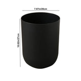 Slim Bathroom Trash Can, Space Saving Round Waste Basket, Lidless Open Top Garbage Bin for Bathroom, V1366-AZ2-W-23262