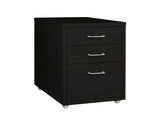 Levede 3 Drawer Office Drawers Cabinet Black HO0401-BK