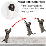 Automatic Laser Cat Toy with Interactive Rotating Light, Self-Play Fun for Indoor Cats, 5 Adjustable V1341-ZY-JETUQXQV-WHITE