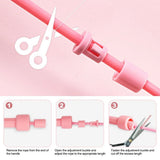 Jump Rope for Student ,Flexible Silicone Tangle-Free Jump Rope Cable Length Adjustable V1192-AZ-W-31117