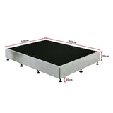 Palermo King Single Ensemble Bed Base Platinum Light Grey Linen Fabric V63-823231