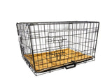 Wire Dog Cage Foldable Crate Kennel 24in with Tray Cushion Mat Combo V274-PET-WCCU24-BE