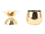 Cocktail Shaker Pineapple Shape Stainless Steel Polished Smooth Surface 500ml for Home Bar Gold V1294-YM0703-3118230139912