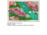 1 Set Everlasting Moss Painting Unique Creative Ocean World Picture with Photo Frame for Home V1263-JX-2503