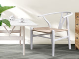 Levede 2x Dining Chairs Wooden Hans White CH1041-2-WH