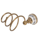 Brass Hair Dryer Holder Antique Retro Hairdryer Hanging Rack for Bath Storage Accessories V1294-YM0521-3112220089811