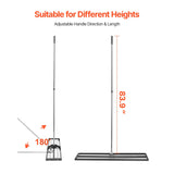 254 x 1219 mm Lawn Leveling Rake with 2130 mm Adjustable Handle for Yard Garden V952-CPPZPEKGLK10BJFKJV0