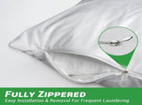 Bamo Cotton Waterproof Pillow Protector, Breathable Pillow Cover, Cooling Pillow Case Protector with V1366-AZ2-W-11166