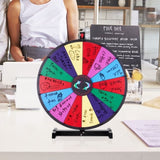 24 inch Spinning Prize Wheel, 14 Slots Tabletop Spinner, Heavy Duty Roulette Wheel with a Dry Erase V952-CJZLJP24YCGD8WSCVV0