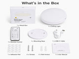 Rechargeable Motion Sensor Ceiling Light, 10000mAh Battery Operated LED Ceiling Light with Remote, V1197-JD-26070801