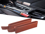Car Seat Pockets PU Leather Car Console Side Organizer Seat Catcher Holders Compatible with Phone V1192-AZ-W-0631