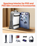 VEVOR PS5 Backpack Dual Shoulder Travel Bag for Playstation 5 PS5 Slim Nylon V952-PS5YSBQBYBTYH6RTB001V0