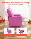 VEVOR Kids Reclining Chair PU Leather Toddler Recliner with Cup Holder V952-ETTYPGKFHS21PI6YW001V0