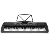 Alpha 61 Keys Electronic Piano Keyboard Digital Electric w/ Stand Beginner Black EK-JK-60-BK-H