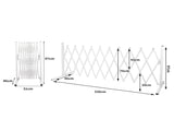 Garden Security Fence Gate Expandable White BD1012-WH