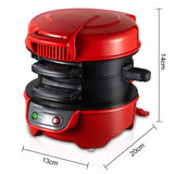 Electric Burger & Sandwich Maker for Home, Non-Stick Dual Heating Plates, Quick Breakfast Grill for V1341-ZY-M22LX289-BLACK