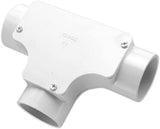 Series 246 PVC Inspection Conduit Tee, 50 mm Size, Grey V1202-V1-CLI24650GY