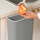 Hanging Folding Mini Trash Can for Kitchen Cabinet Door, Small Collapsible Garbage Bin Under Sink, V1366-AZ2-W-12827