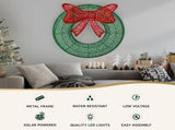 Jingle Jollys Christmas Lighted Wreath Solar Powered Indoor Outdoor Decoration XMAS-MOT-D-WREATH-GN