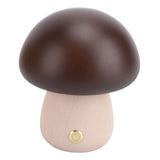 Small Wood Mushroom Lamp Night Light Cordless Bedside Touch Lamp USB Rechargeable 450mAh Battery Eye V1294-YM0901-3119240147011