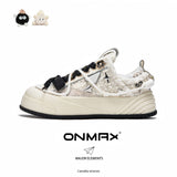 Camellia Platform Sneakers Chunky Canvas Shoes Unisex High-Top Sneakers Height - Camellia - Size V1102-M-SHOE-56595-CAME-11AU11EU44
