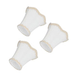 3Pcs Fabric Lamp Shade E14 Clip On Wall Lamp Candle Chandelier Lampshade Interior Decoration White V1294-YM0901-3119210187411