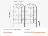2 Packs Metal Garden Trellis for Climbing Plant Support 71x20 in Rustproof V952-HPJHX2JTH71WKVLCJV0