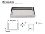 Square 150x150mm Tile Insert Floor Drain 80mm Waste Stainless Steel Shower Grate V1233-SQTI0150D80BS