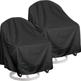 Outdoor Swivel Lounge Chair Cover 2 Pack, Tear-Resistant, UV Resistant, Waterproof for Furniture V1192-AZ-W-14826
